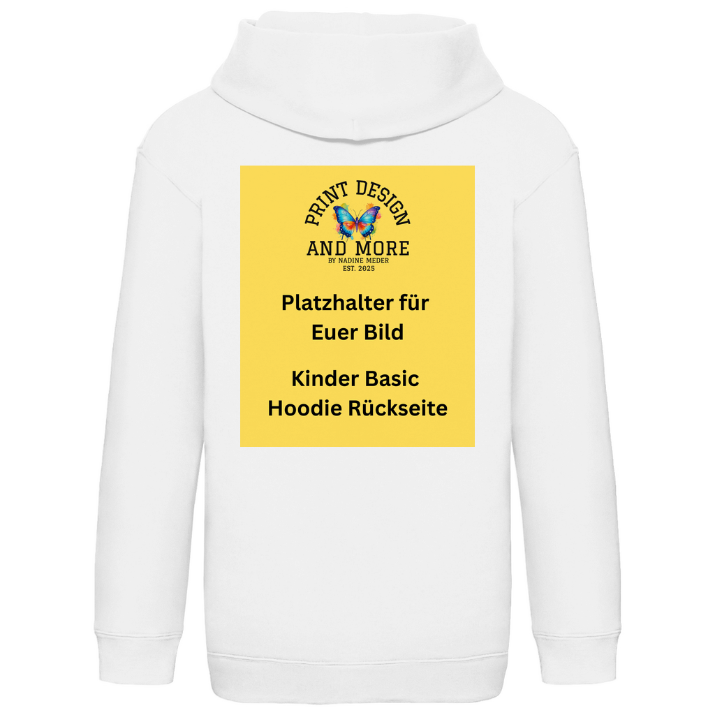 Kinder Basic Hoodie Rückseite DTF