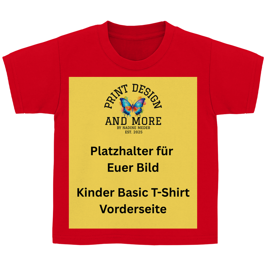Kinder Basic T-Shirt Vorderseite DTF