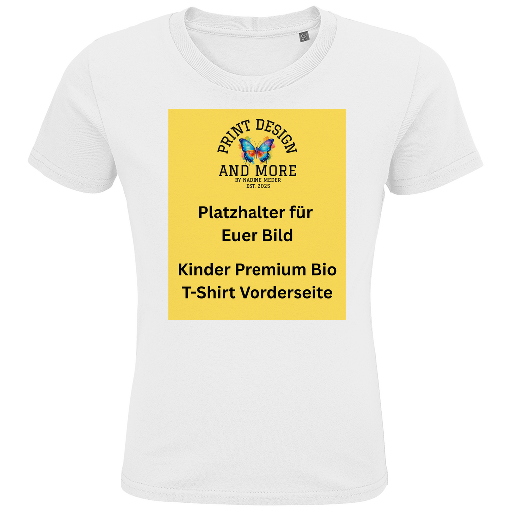 Kinder Premium Bio T-Shirt Vorderseite DTF