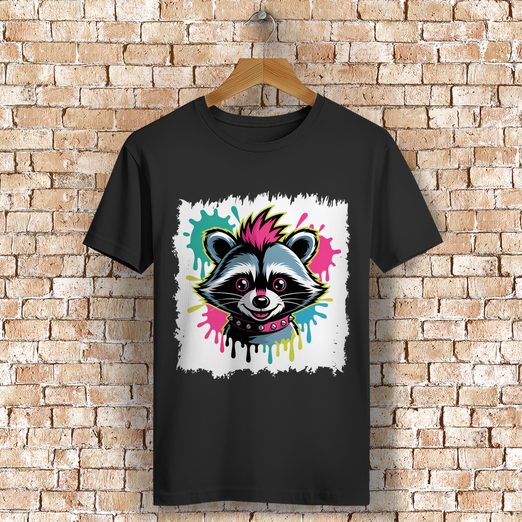 Punker Waschbär ( DTF / Vorne )