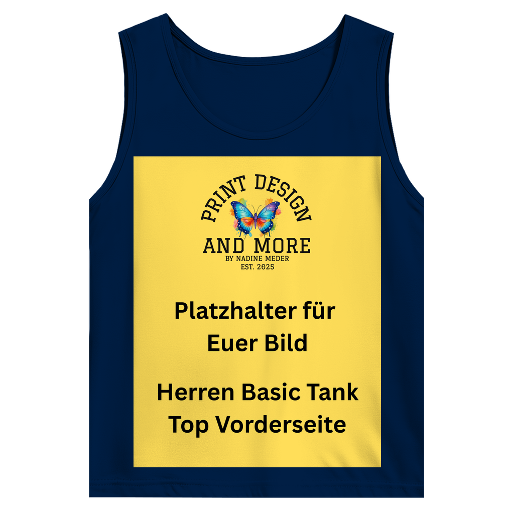 Herren Basic Tank Top Vorderseite DTF