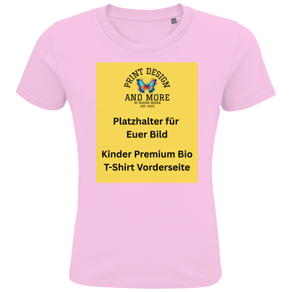 Kinder Premium Bio T-Shirt Vorderseite DTF
