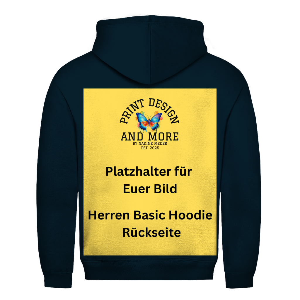 Herren Basic Hoodie Rückseite DTF