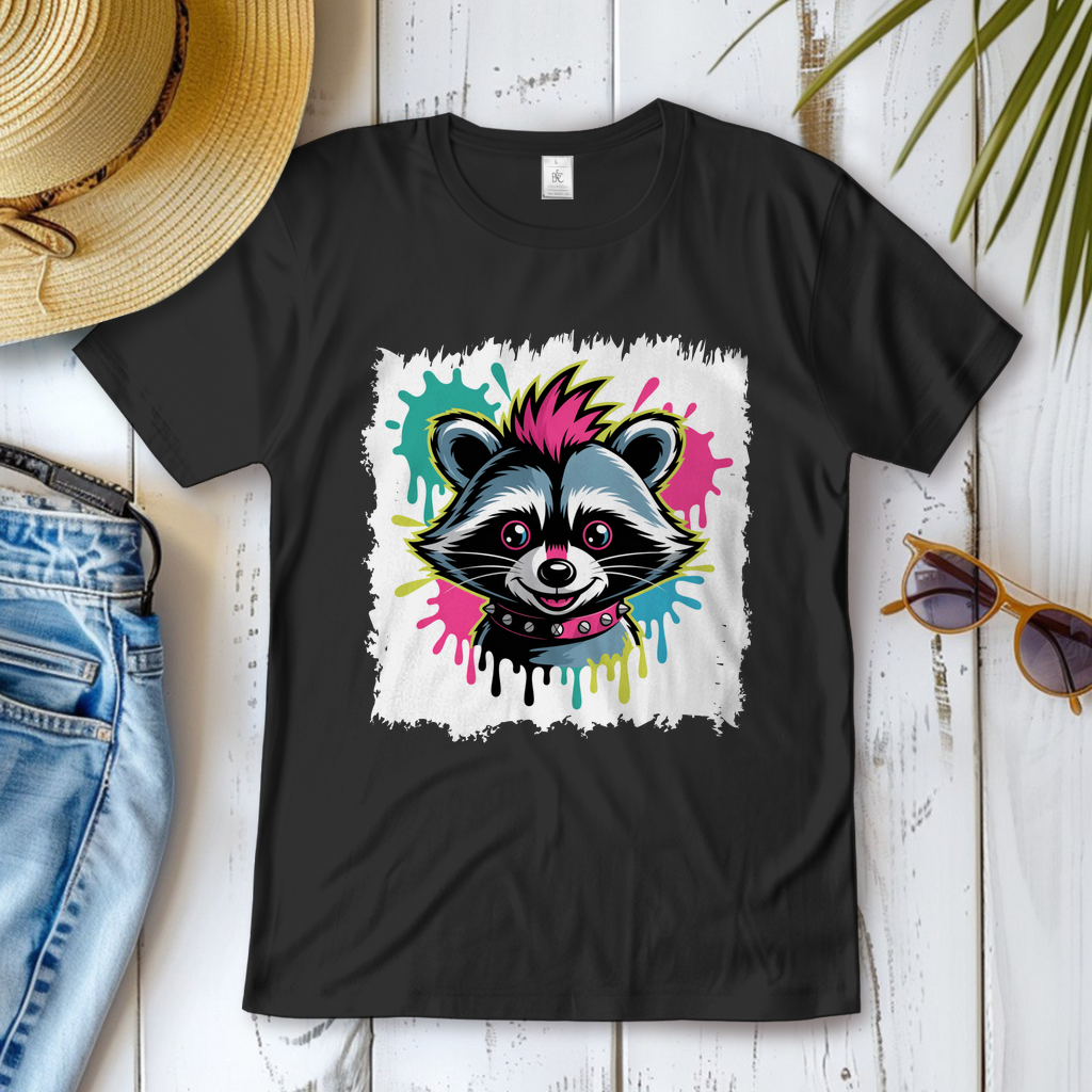 Punker Waschbär ( DTF / Vorne )