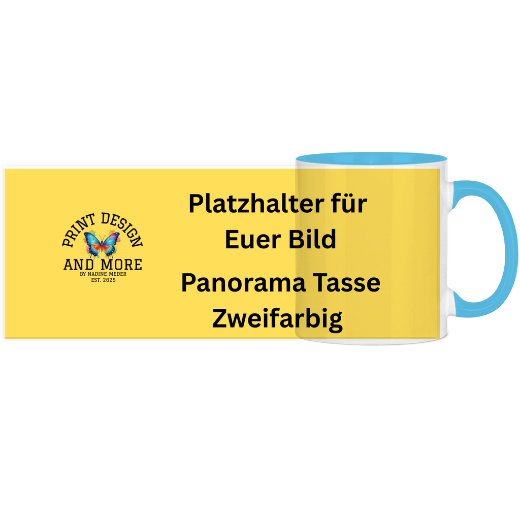 Panorama Tasse Zweifarbig