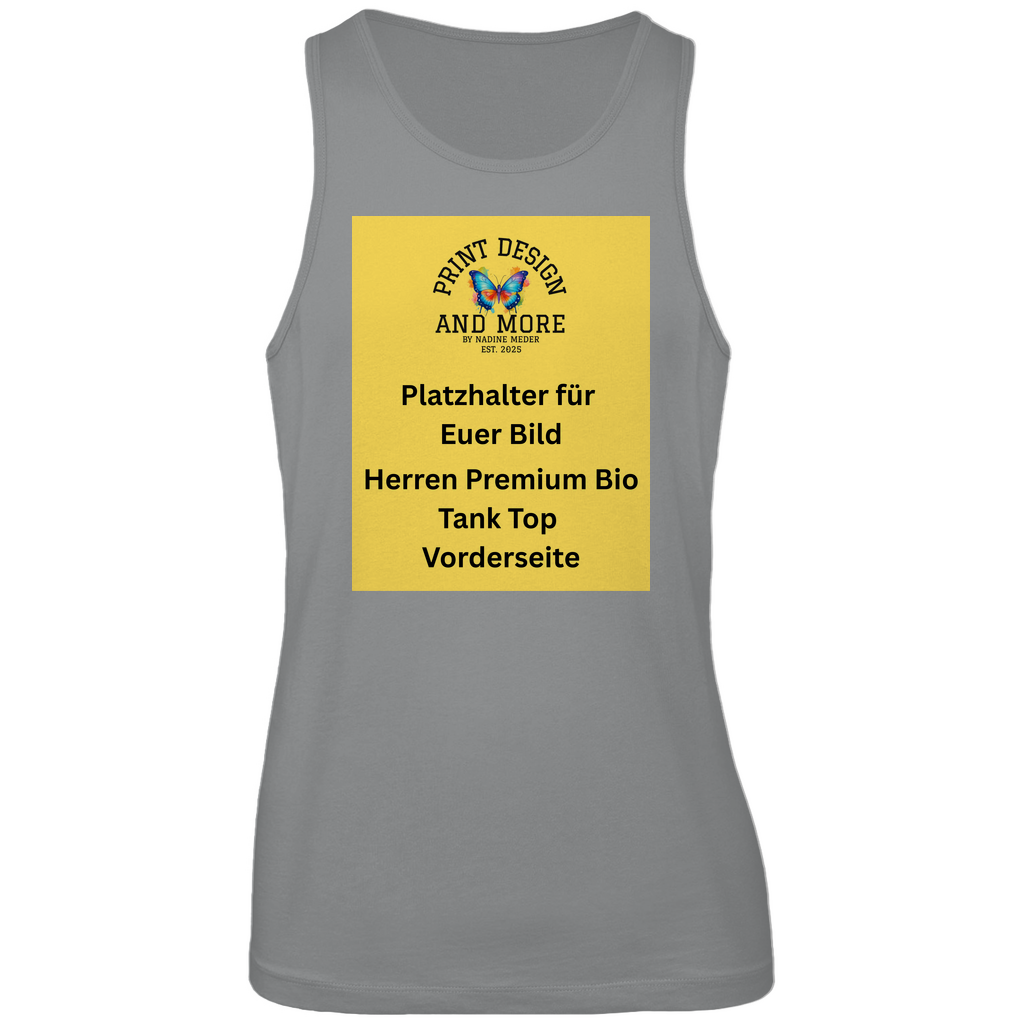 Herren Premium Bio Tank Top Vorderseite DTF