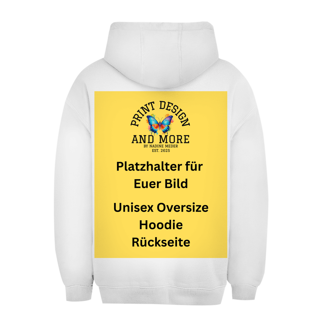 Unisex Oversize Hoodie Rückseite DTF
