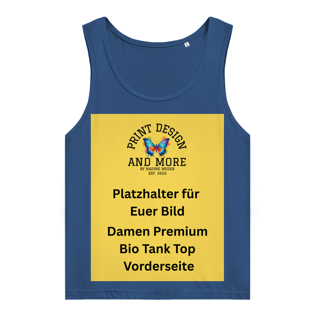 Damen Premium Bio Tank Top Vorderseite DTF