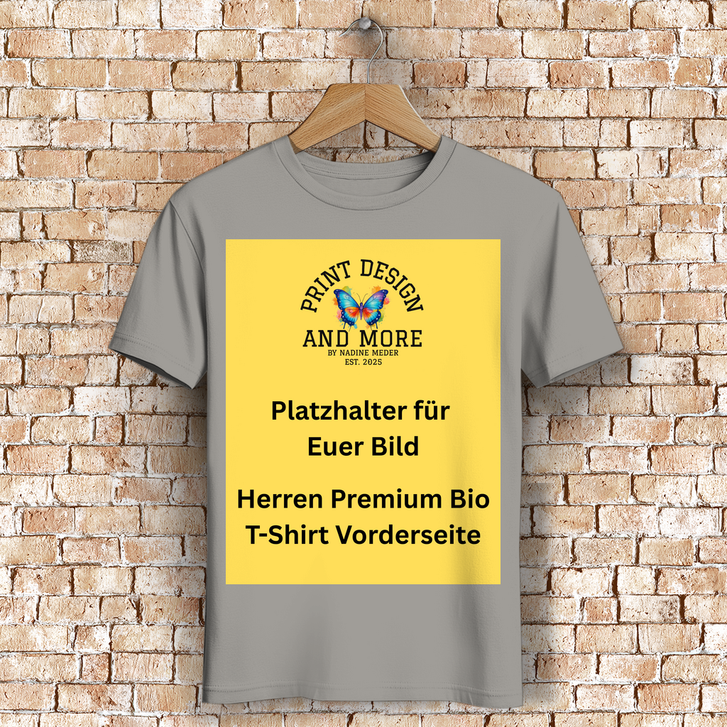 Herren Premium Bio T-Shirt Vorderseite DTF