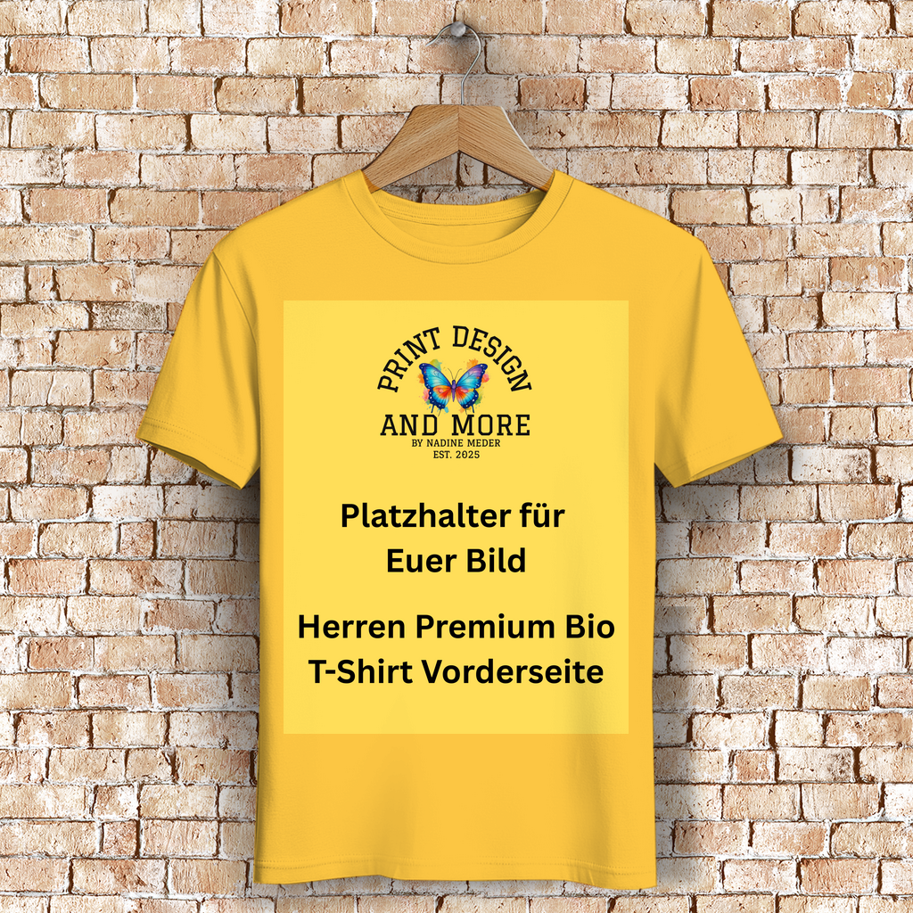 Herren Premium Bio T-Shirt Vorderseite DTF