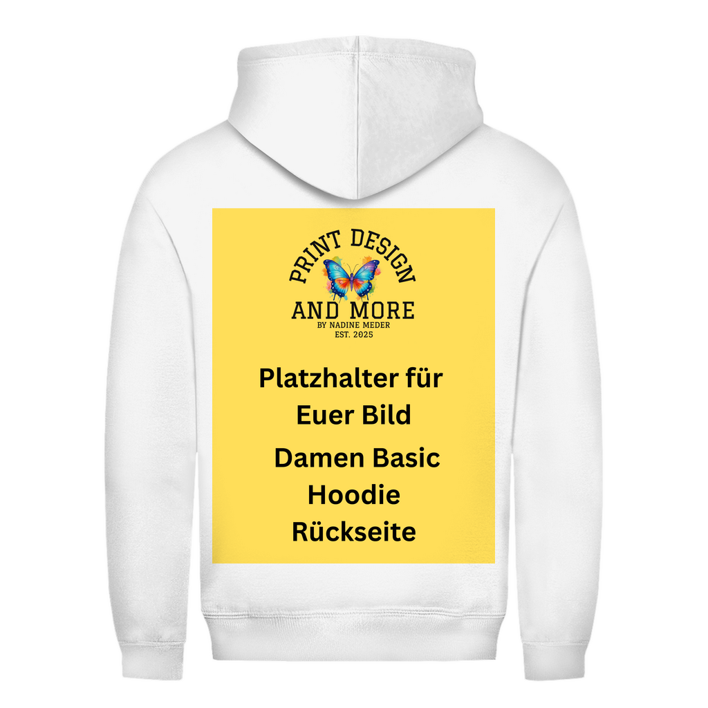 Damen Basic Hoodie Rückseite DTF