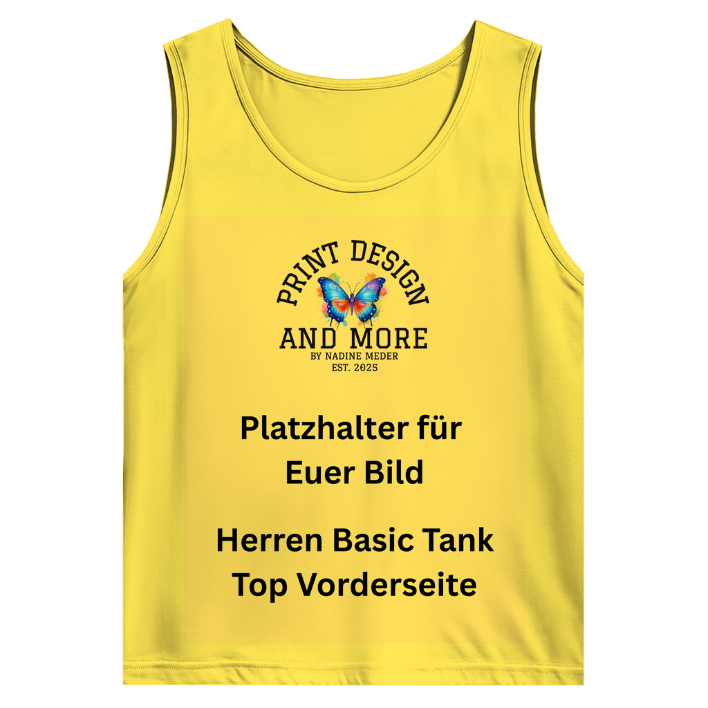 Herren Basic Tank Top Vorderseite DTF