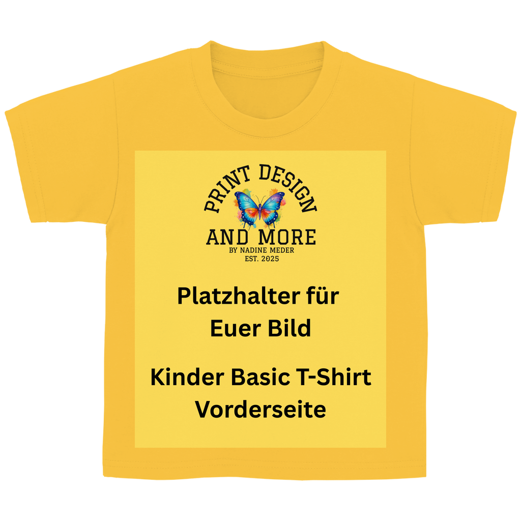Kinder Basic T-Shirt Vorderseite DTF