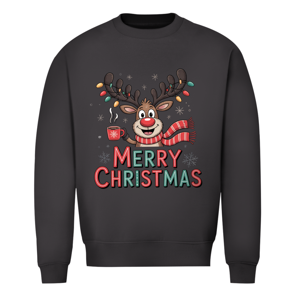 Merry Christmas, Rentier mit Lichterkette