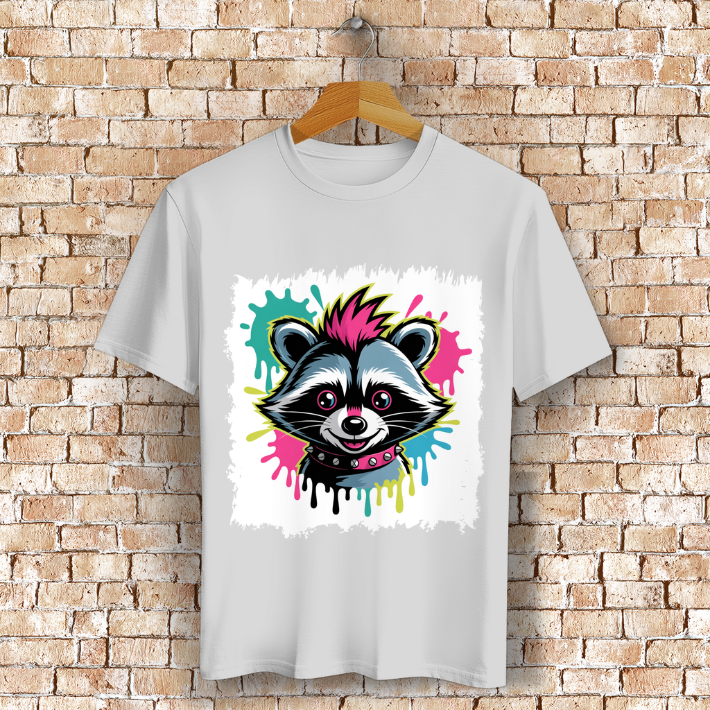 Punker Waschbär ( DTF / Vorne )