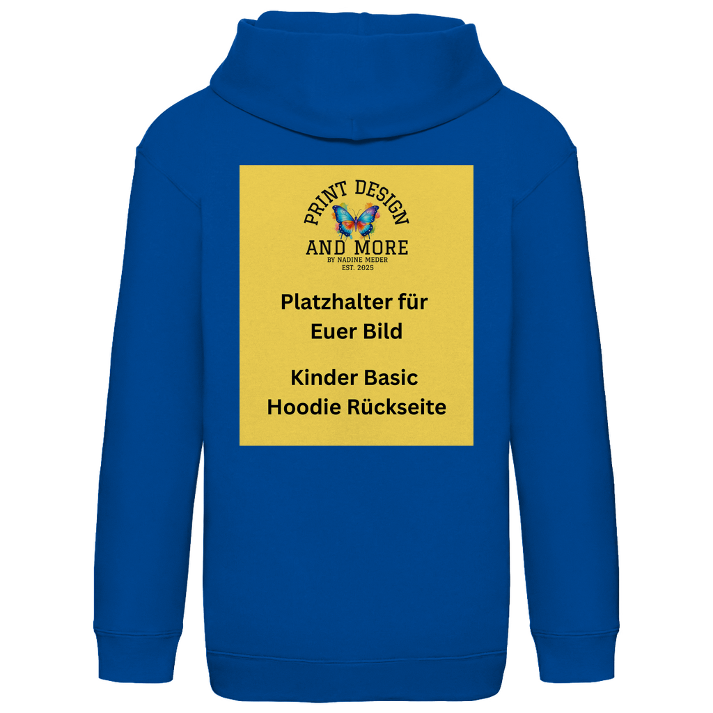 Kinder Basic Hoodie Rückseite DTF