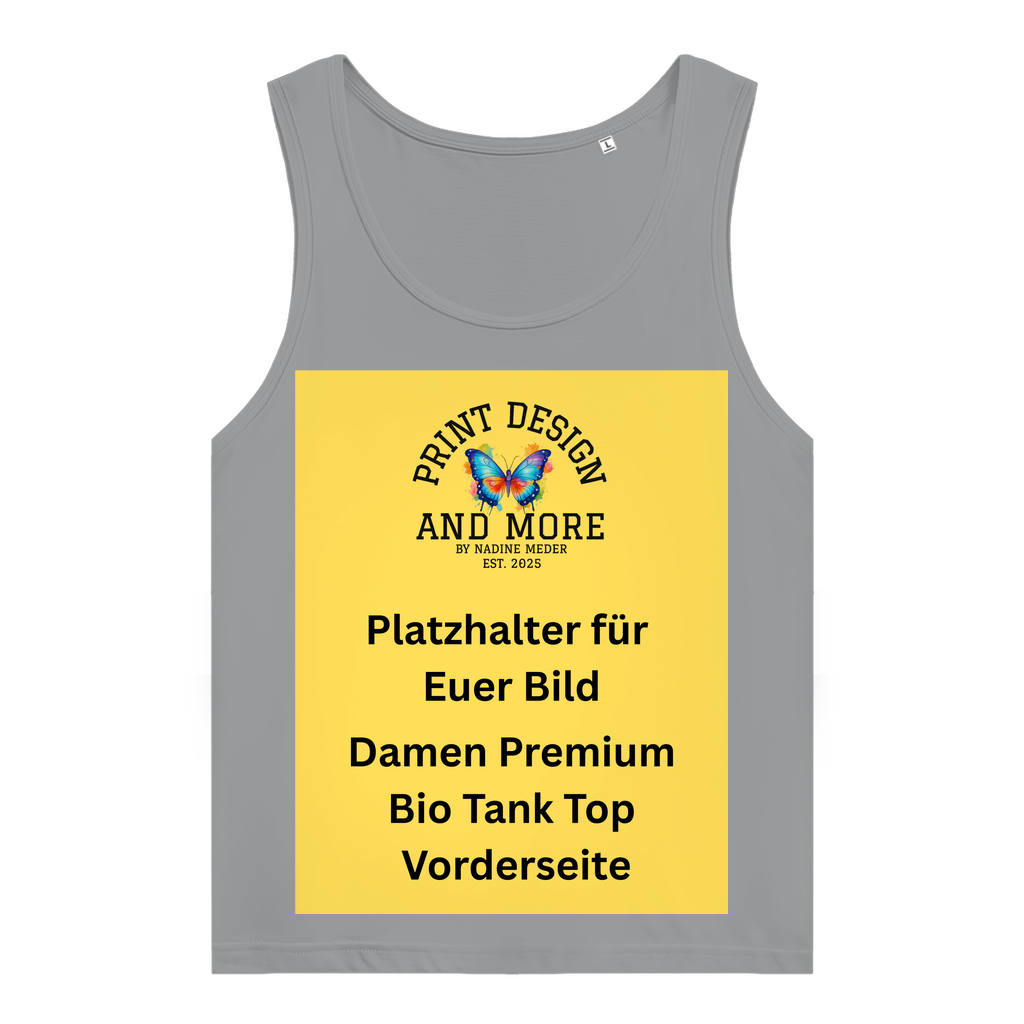 Damen Premium Bio Tank Top Vorderseite DTF