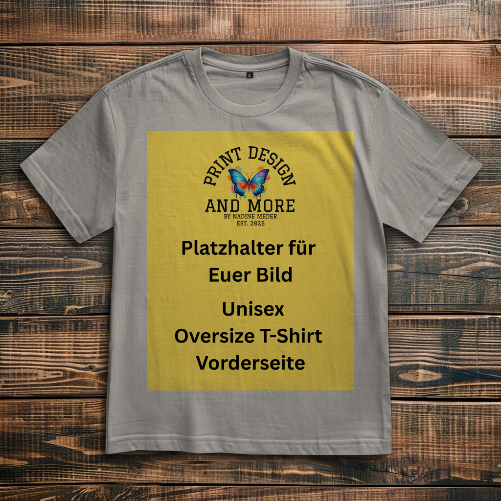 Oversize T-Shirt Vorderseite Helle Farben DTF