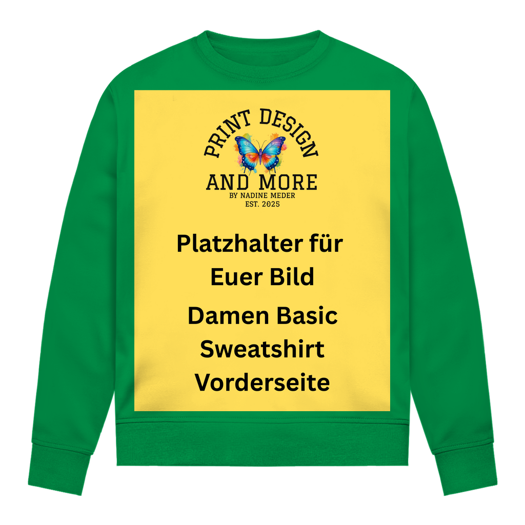 Damen Basic Sweatshirt Vorderseite DTF