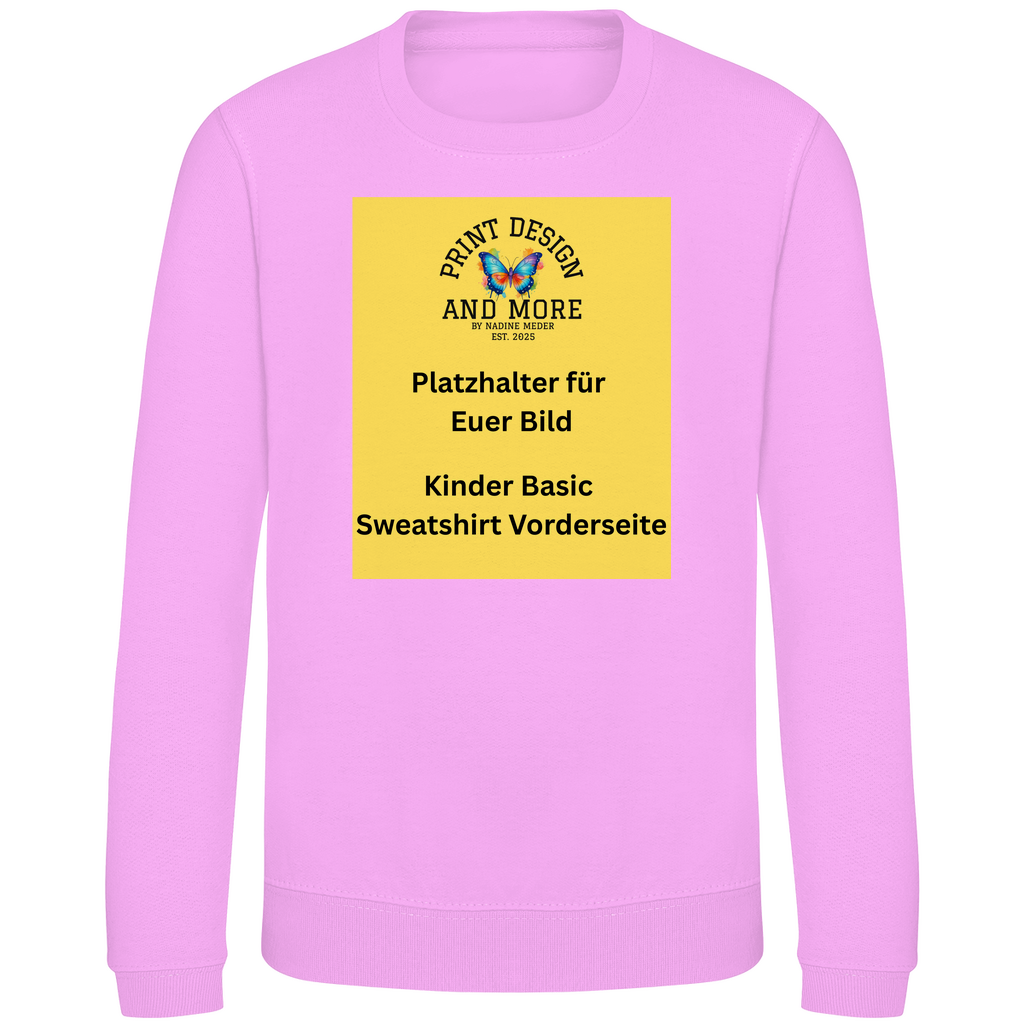 Kinder Basic Sweatshirt Vorderseite DTF