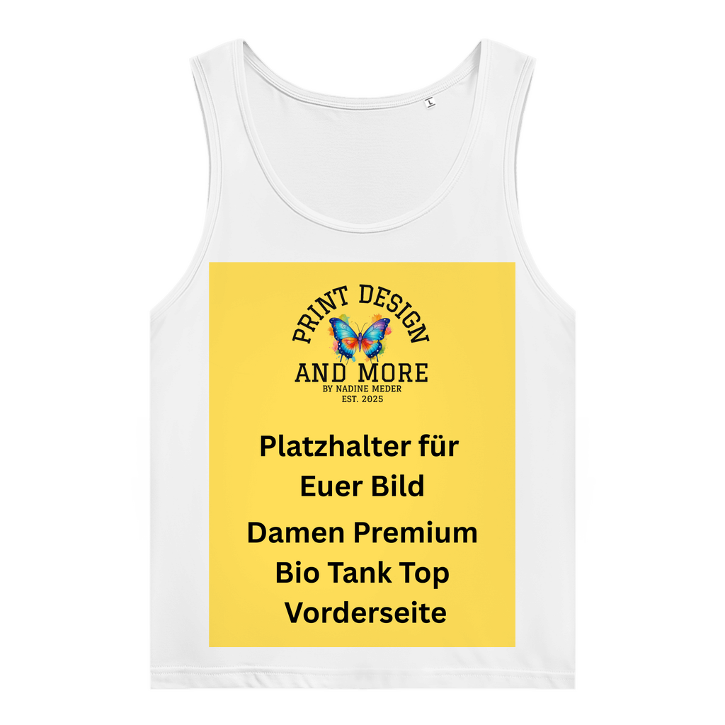 Damen Premium Bio Tank Top Vorderseite DTF