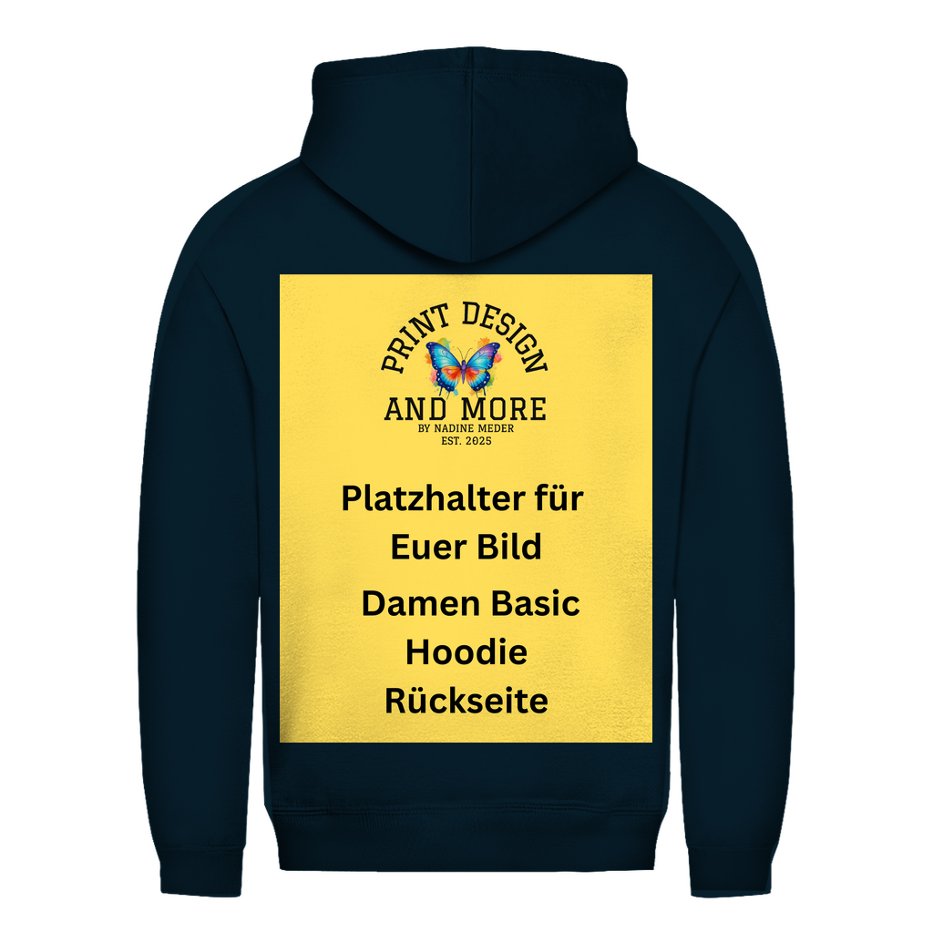 Damen Basic Hoodie Rückseite DTF
