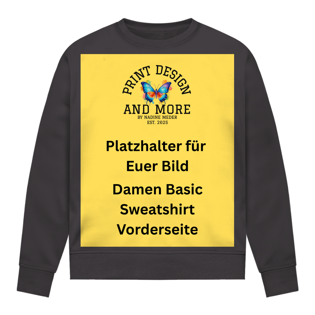 Damen Basic Sweatshirt Vorderseite DTF