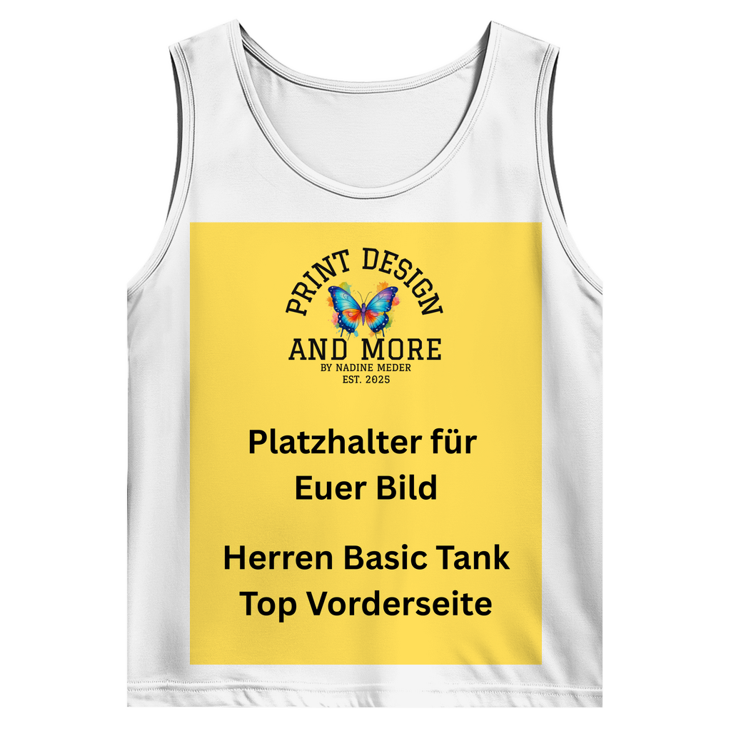 Herren Basic Tank Top Vorderseite DTF