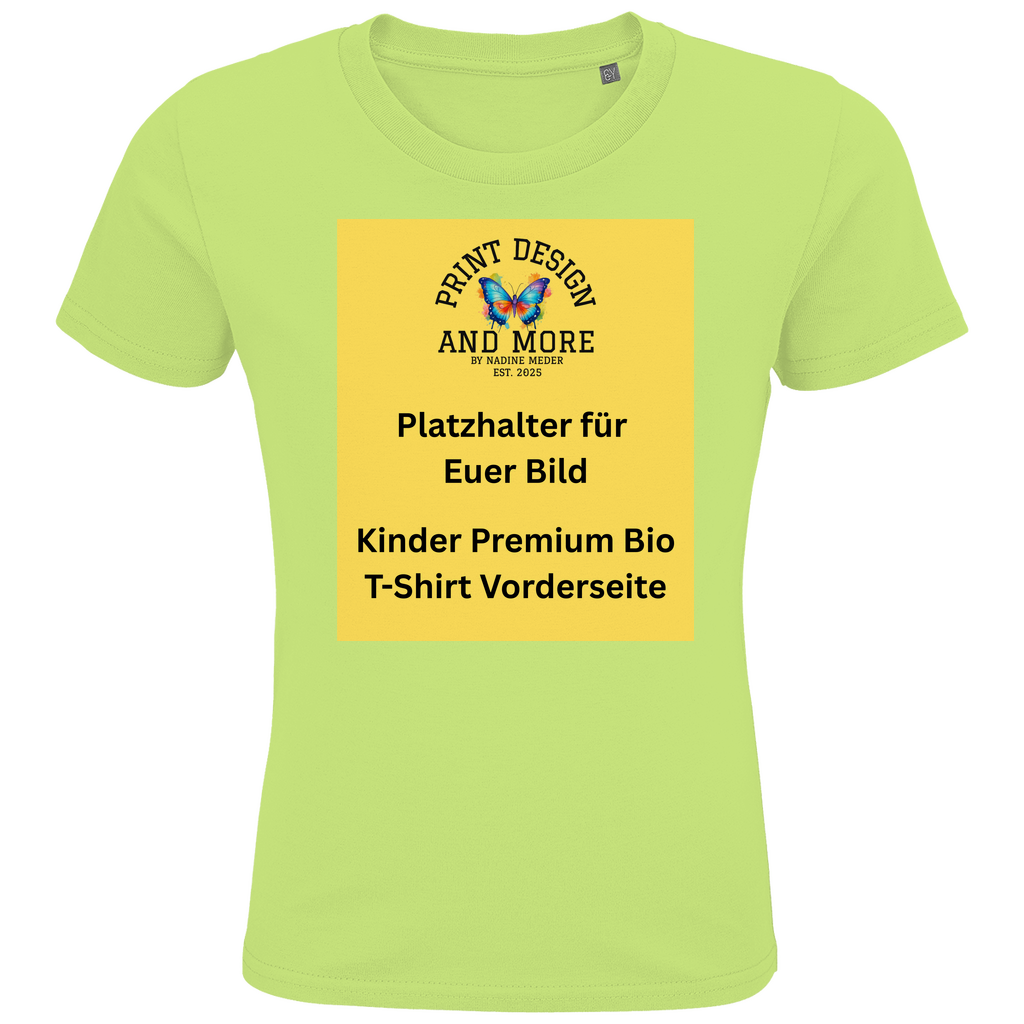 Kinder Premium Bio T-Shirt Vorderseite DTF
