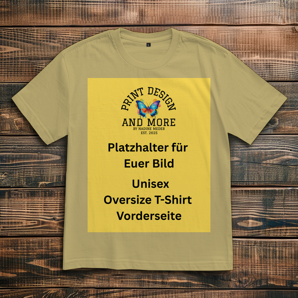 Oversize T-Shirt Vorderseite Helle Farben DTF