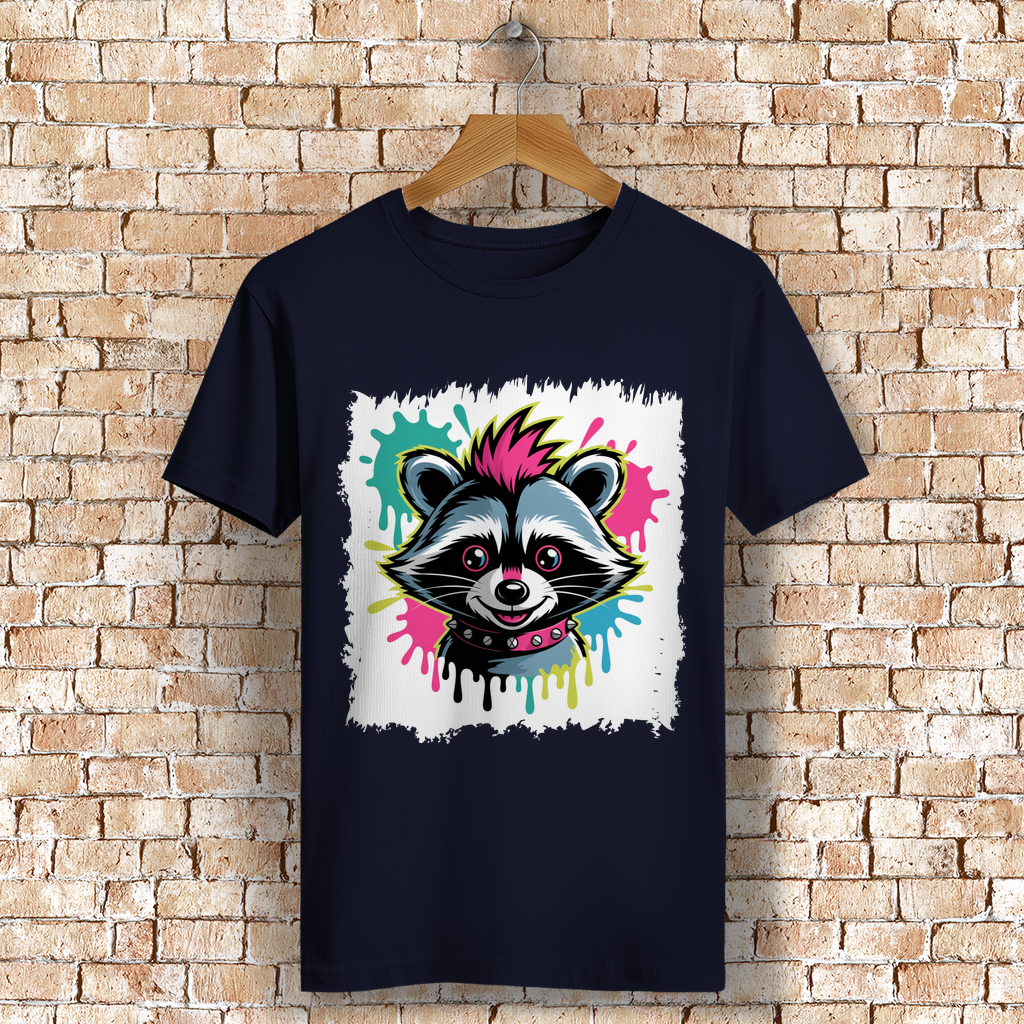 Punker Waschbär ( DTF / Vorne )