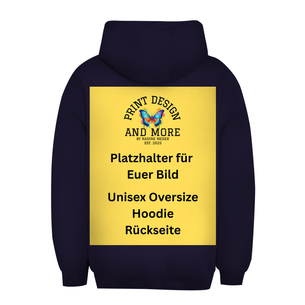 Unisex Oversize Hoodie Rückseite DTF