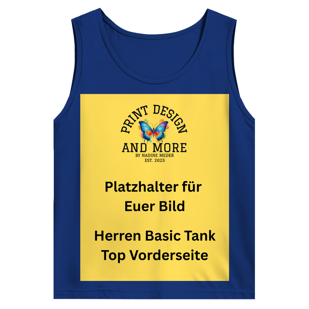 Herren Basic Tank Top Vorderseite DTF