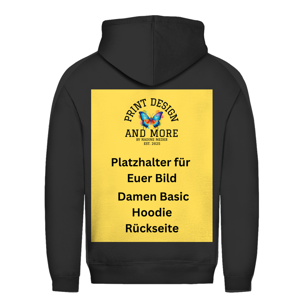 Damen Basic Hoodie Rückseite DTF