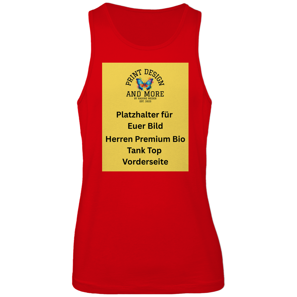 Herren Premium Bio Tank Top Vorderseite DTF