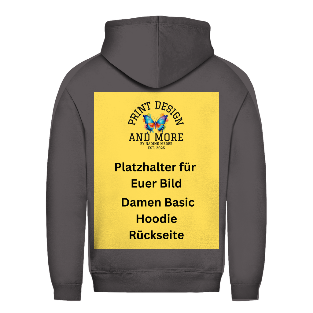 Damen Basic Hoodie Rückseite DTF