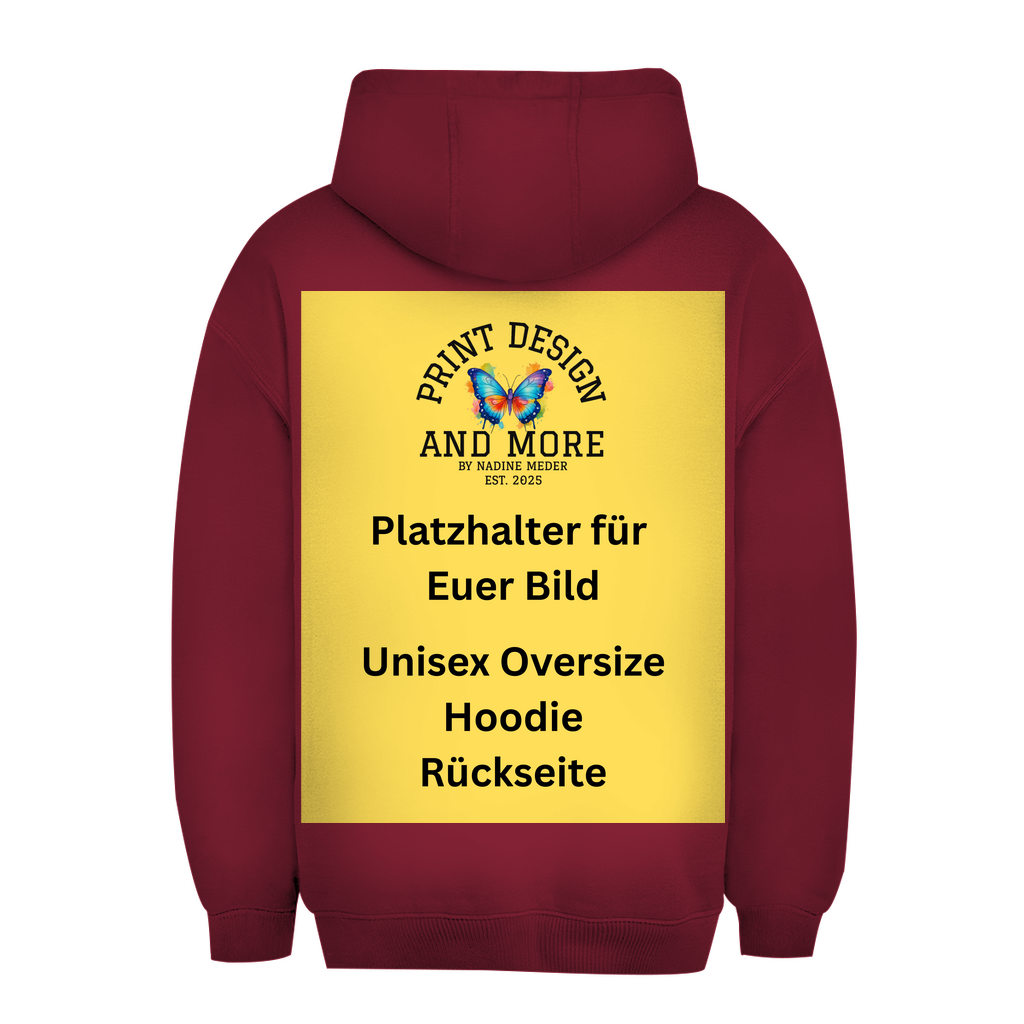 Unisex Oversize Hoodie Rückseite DTF