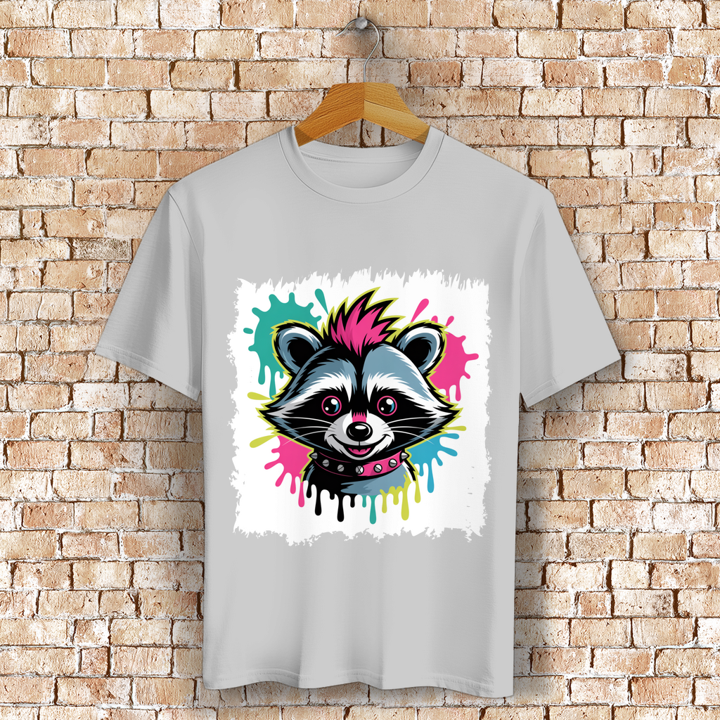 Punker Waschbär ( DTF / Vorne )