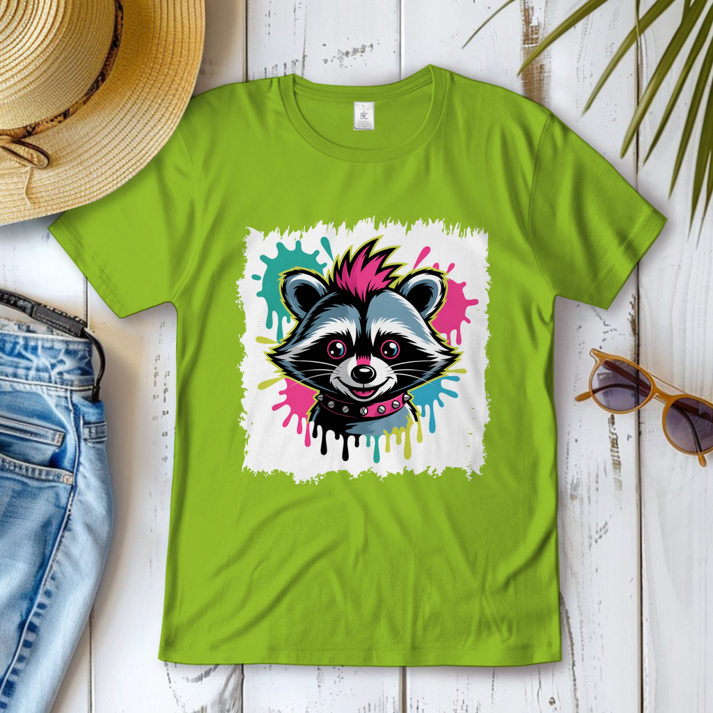Punker Waschbär ( DTF / Vorne )