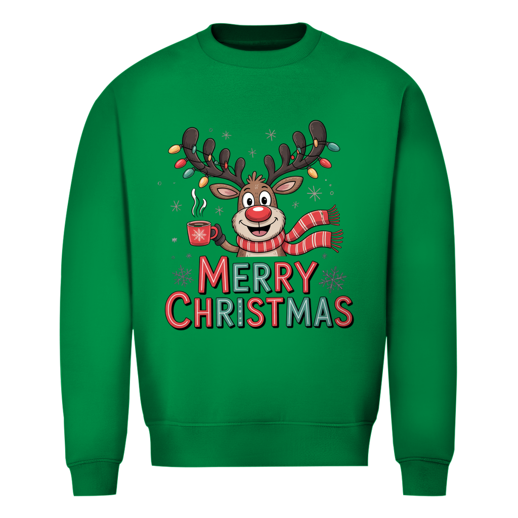 Merry Christmas, Rentier mit Lichterkette
