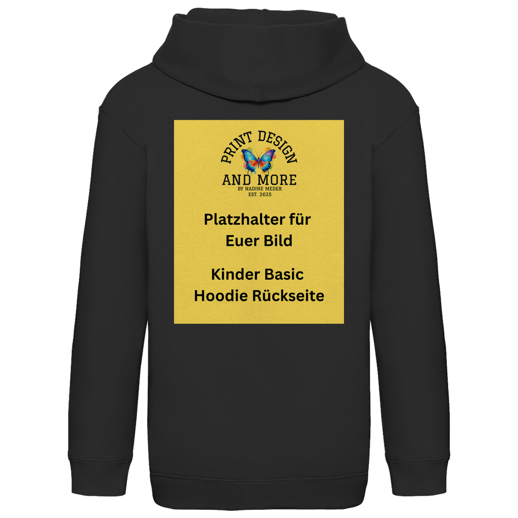 Kinder Basic Hoodie Rückseite DTF