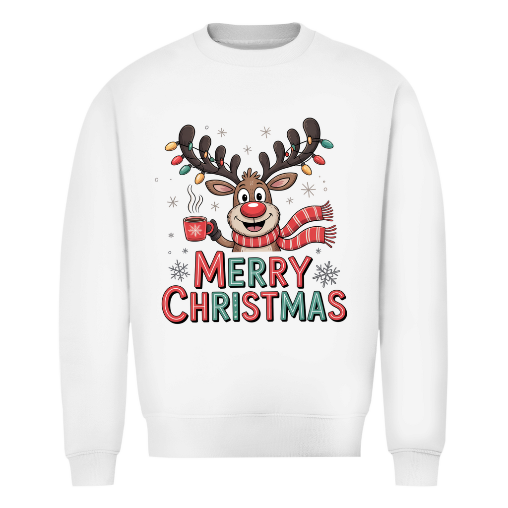 Merry Christmas, Rentier mit Lichterkette