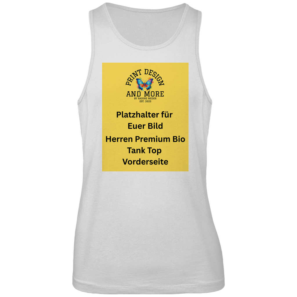 Herren Premium Bio Tank Top Vorderseite DTF