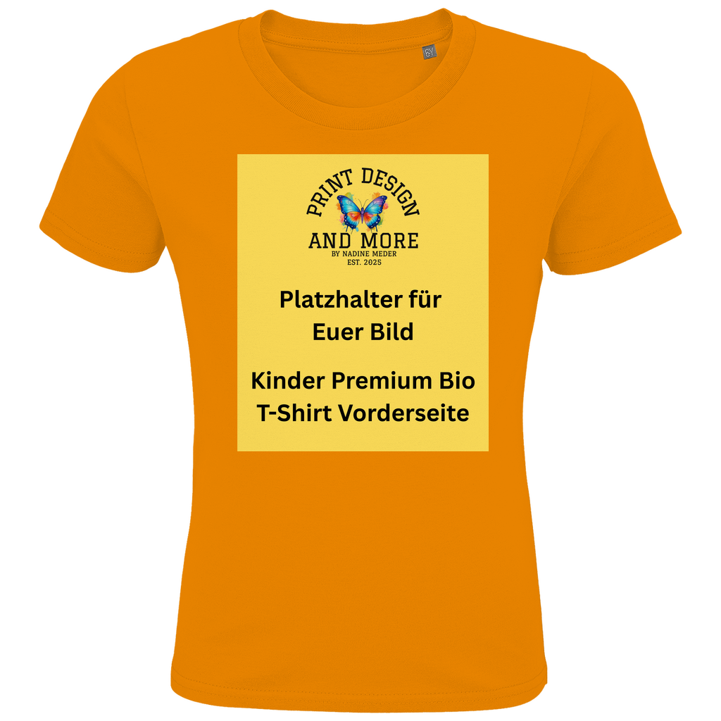 Kinder Premium Bio T-Shirt Vorderseite DTF