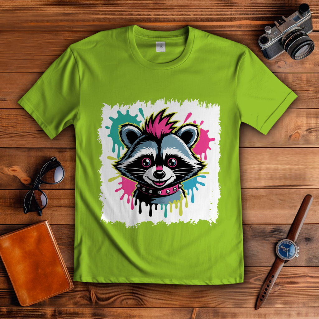 Punker Waschbär ( DTF / Vorne )
