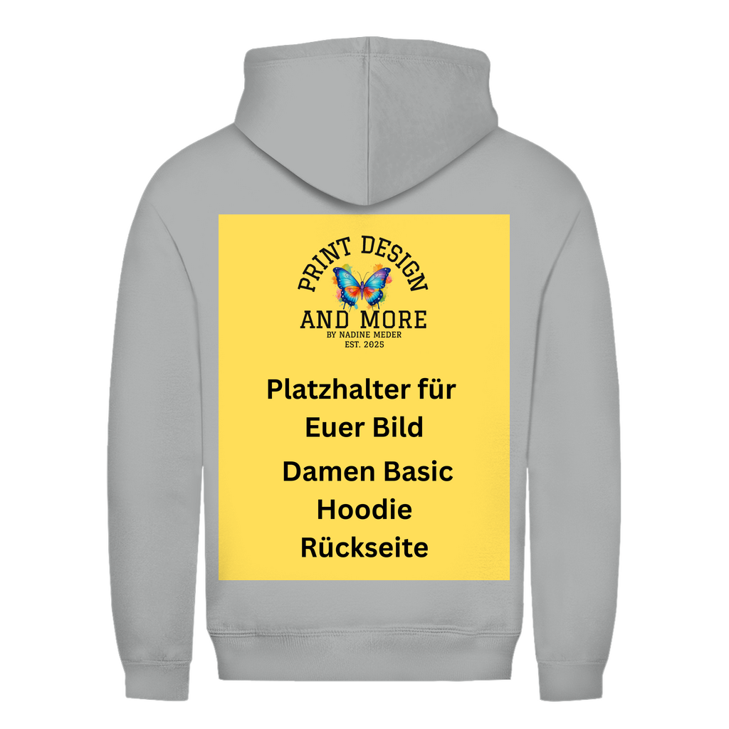 Damen Basic Hoodie Rückseite DTF