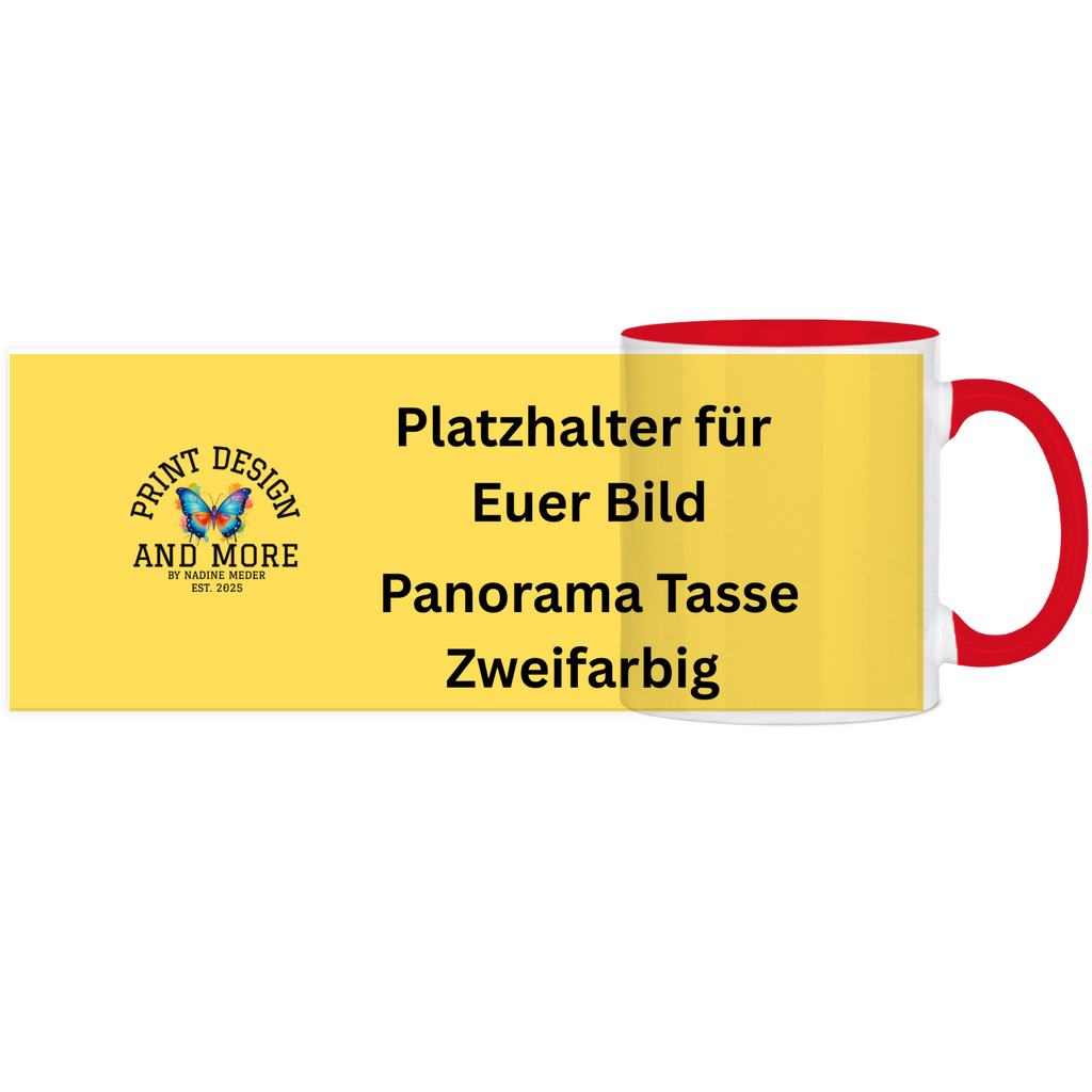 Panorama Tasse Zweifarbig
