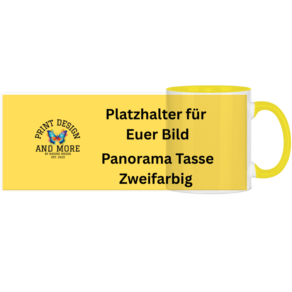 Panorama Tasse Zweifarbig