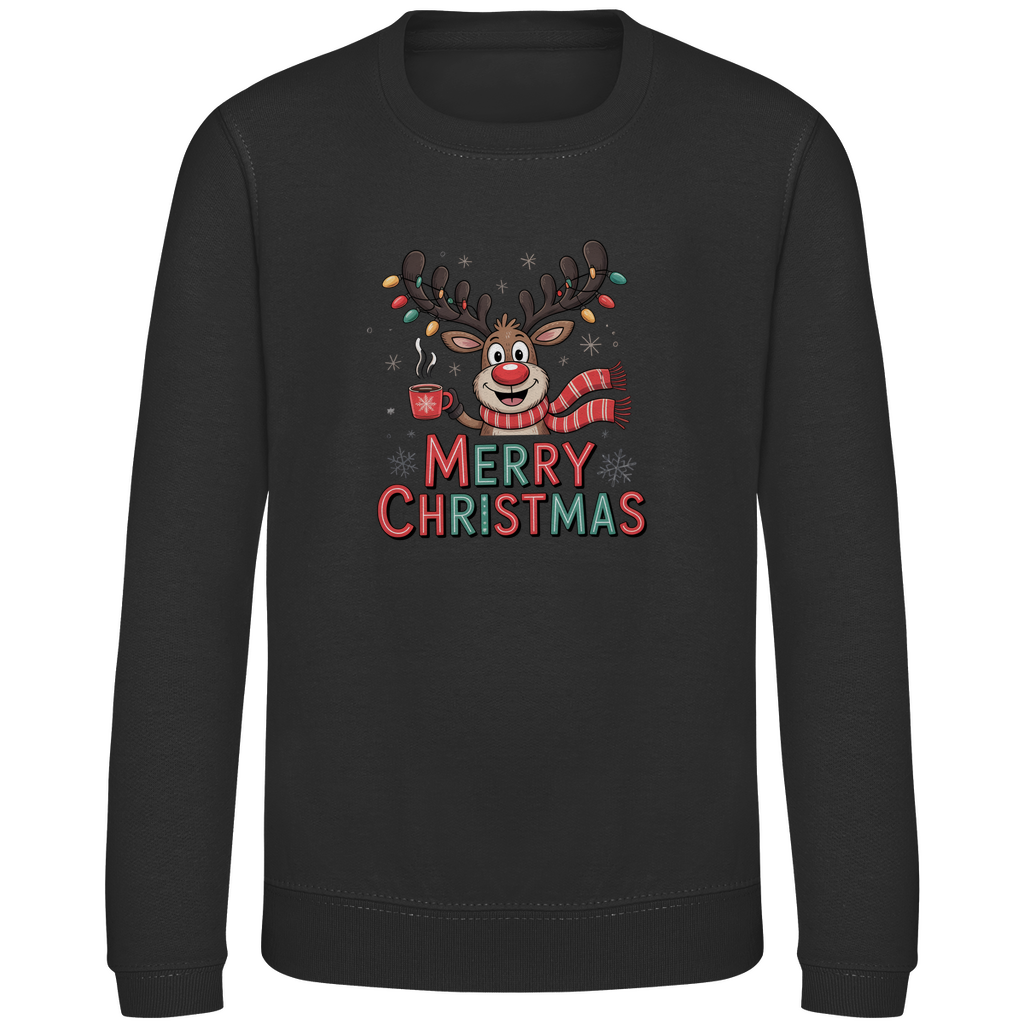 Merry Christmas, Rentier mit Lichterkette