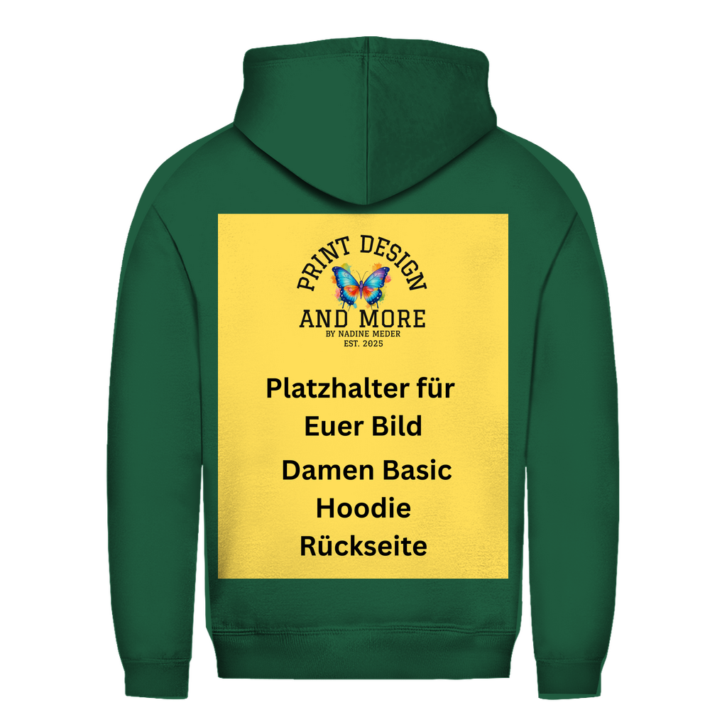 Damen Basic Hoodie Rückseite DTF